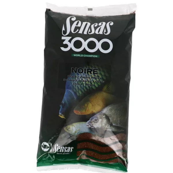 Sensas 3000 Noire Black Groundbait 1kg