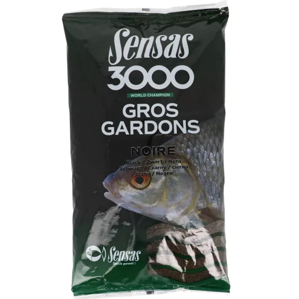 Sensas 3000 Gros Gardons Big Roach Black Groundbait 1kg