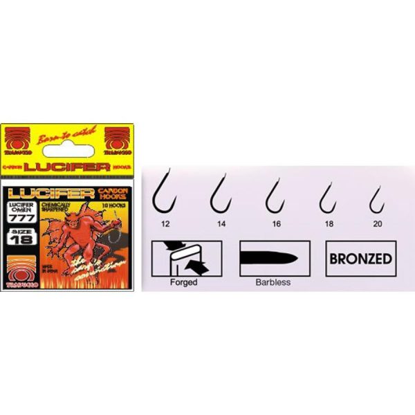 Trabucco Lucifer 777 Bronze 18 Flap, Beardless Hook 10pcs