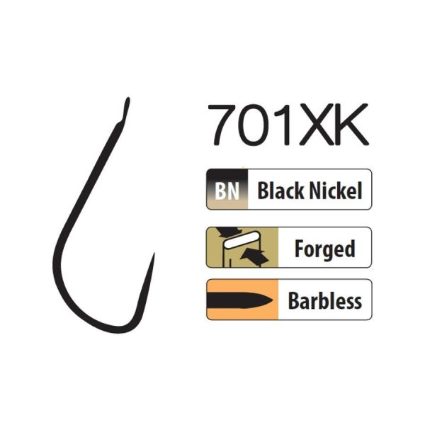 Trabucco XPS 701XK 20 Flats, Beardless Hook 25pcs