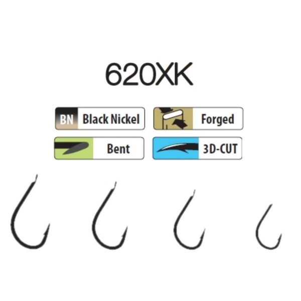 Trabucco XPS 620XK 08 Bearded Hook with flats 25pcs