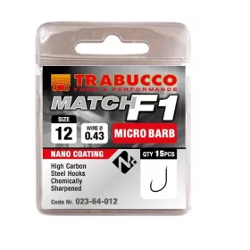 Trabucco F1 Match 14 Spade End, Barbed Hook 15db