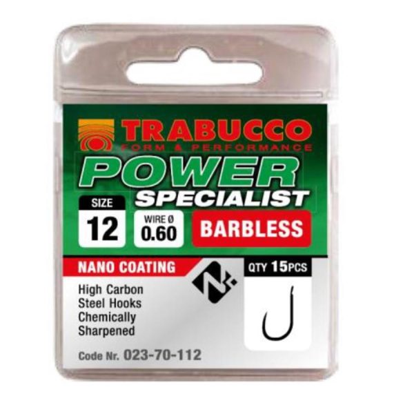 Trabucco Power Specialist 15 Flats, Beardless Hook 15pcs