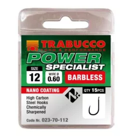 Trabucco Power Specialist 18 Spade End, Barbless Hook 15db