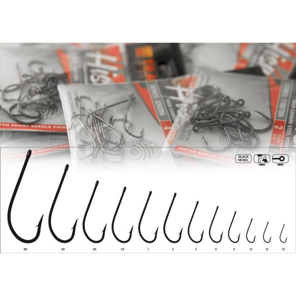 Trabucco Hisashi 11011 1/0 Predator fish hook 13pcs