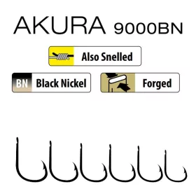 Trabucco Akura 9000 BN 08 Lapkás, Barbed Hook 15pcs