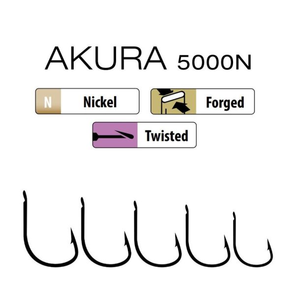 Trabucco Akura 5000N 08 Bearded Flat Hook 15pcs