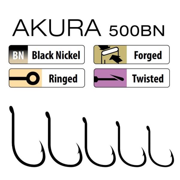 Trabucco Akura Carp Boilie 500 BN 02 Bearded Hook 10pcs