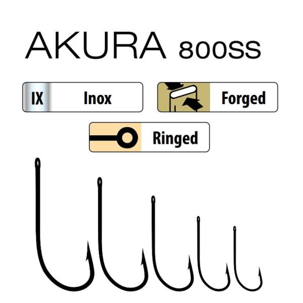 Trabucco Akura 800 SS 2/0 Predator fish hook 6pcs