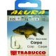 Trabucco Akura Carp 1/0 Flat, Bearded Monofilament Pre-tied Hook 10pcs