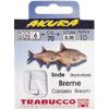 Trabucco Akura Breme 08 Flat, Bearded Monofilament Pre-tied Hook 10pcs