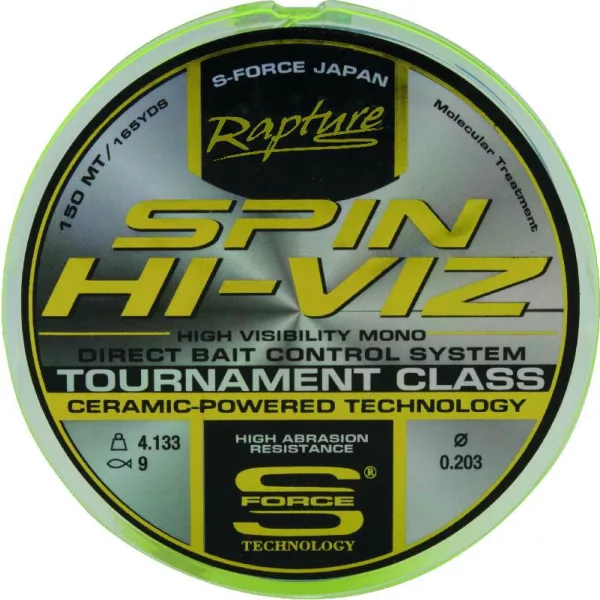 Rapture Spin Hi-Viz 150m 0,16mm Monofilament Main Line