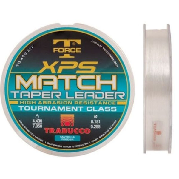 Trabucco T-Force XPS Match Taper Leader 10*15m 0,16-0,22mm Monofilament leader