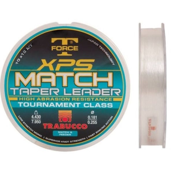 Trabucco T-Force XPS Match Taper Leader 10*15m 0,2-0,32mm Monofilament leader