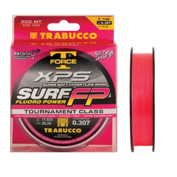 Trabucco T-Force XPS Surf Fluoro Power 300m 0.20mm Monofil Main Line