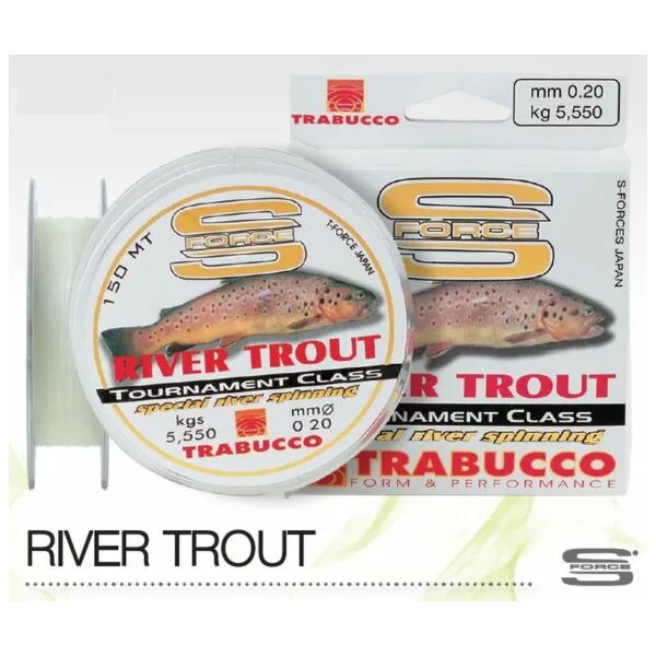 Trabucco S-Force Spin-River Trout 150m 0.25mm Monofil Main Line