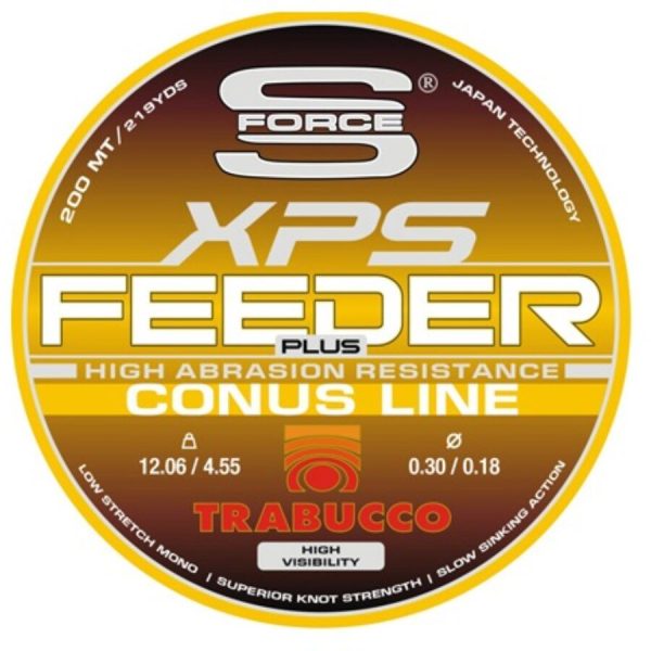 Trabucco S-Force Feeder Plus Conus 200m 0.35-0.25mm Monofil Mainline
