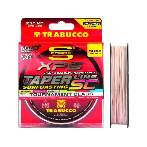 Trabucco Taper Line SC Surfcasting 250m 0.5-0.20mm Monofilament Main Line