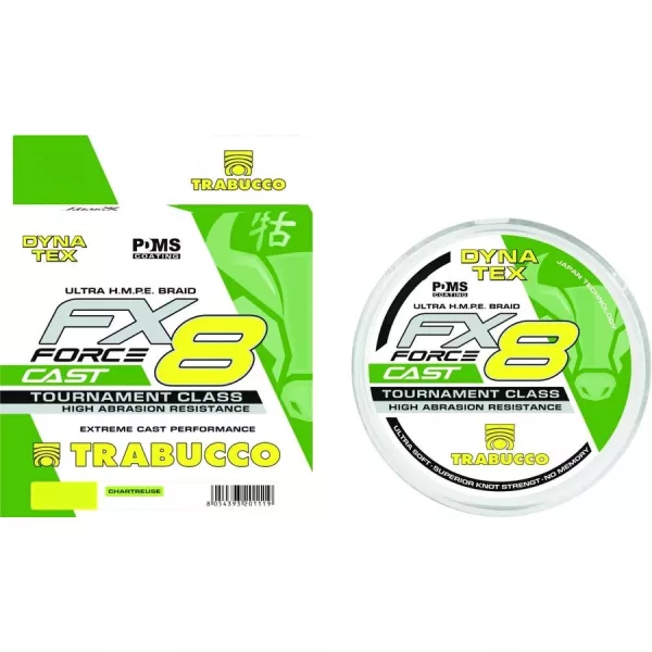 Trabucco DynaTex FX8 Force Cast Chartreuse 0,205mm 150m Fonott Főzsinór