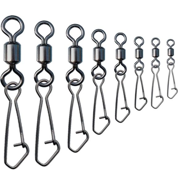 Trabucco Rolling Hooked Snap 18 Swivel clamp 12pcs