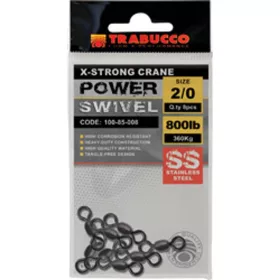   Trabucco SS X-Strong Crane Power Swivel 01 Stainless Swivel 8pcs