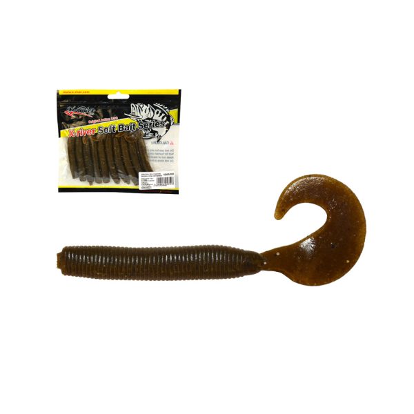 Arno Salted Twister Brown 13cm Plasztik Csali 10db