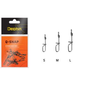Spinning connector Delphin Q-SNAP / 10pcs / 0.8mm L
