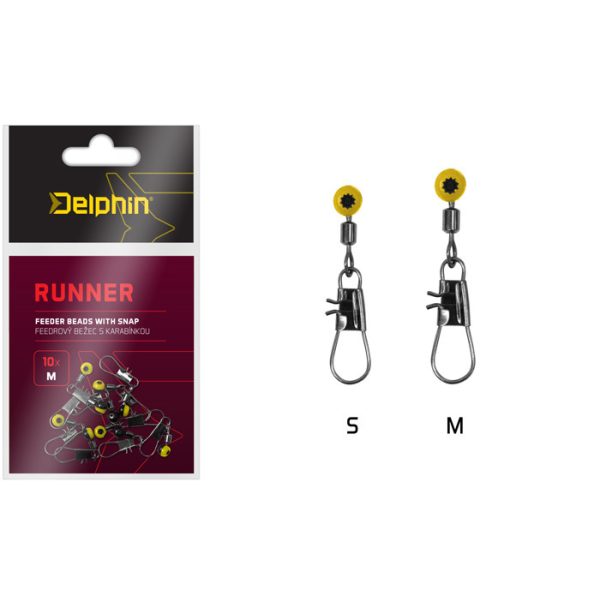 Feeder runner with snap Delphin RUNNER / 10pcs M