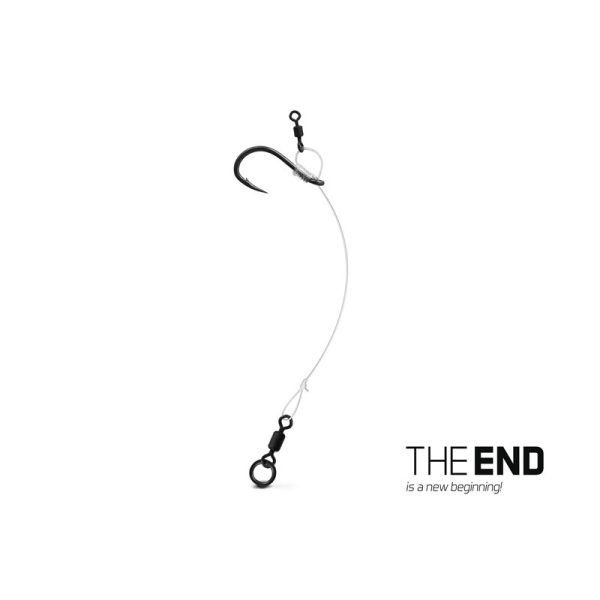 Delphin THE END CHOD Rig tied hook 4pcs Pre-tied hook 8cm/0.45mm