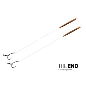   Delphin THE END D-Rig tied hook / 2pcs Pre-tied hook 20cm/0.35mm/#6