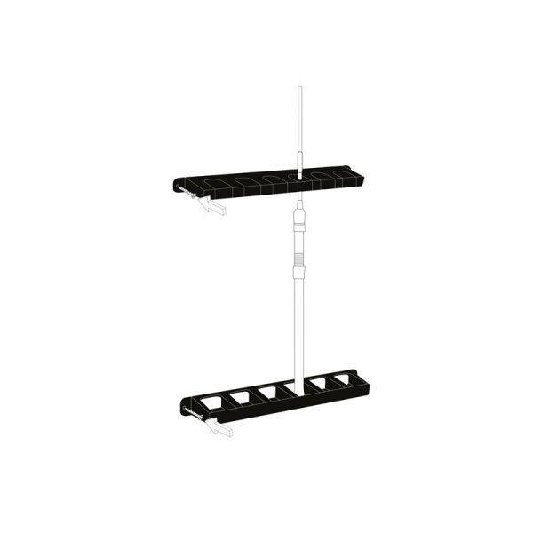 Delphin WallHold 6 Pole Fishing Rod Holder - Wall Mount