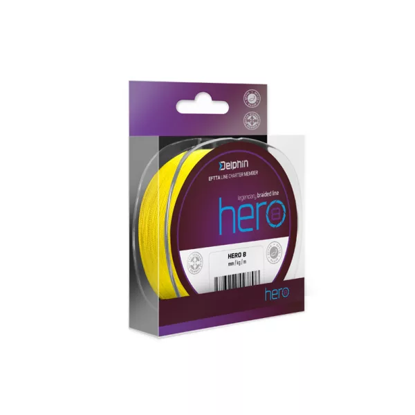 Delphin HERO 8 0,22mm Braided Fluo yellow