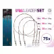 Delphin Set BOMB! steel leader with snap/7 strands (75x /20,30,40cm/9kg)