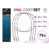 Delphin Set BOMB! steel leader with snap/7 strands (75x /20,30,40cm/12kg)