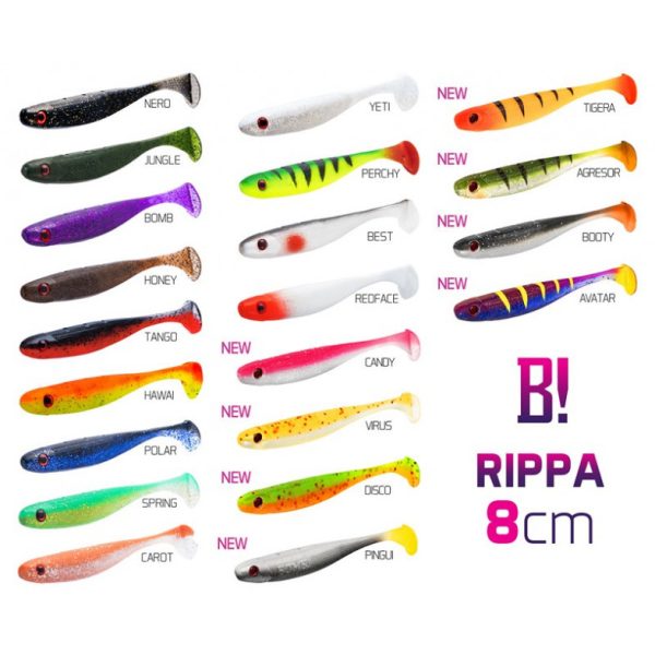 Delphin Top mix BOMB! Rippa bait / 5pcs Rubber artificial bait 8cm