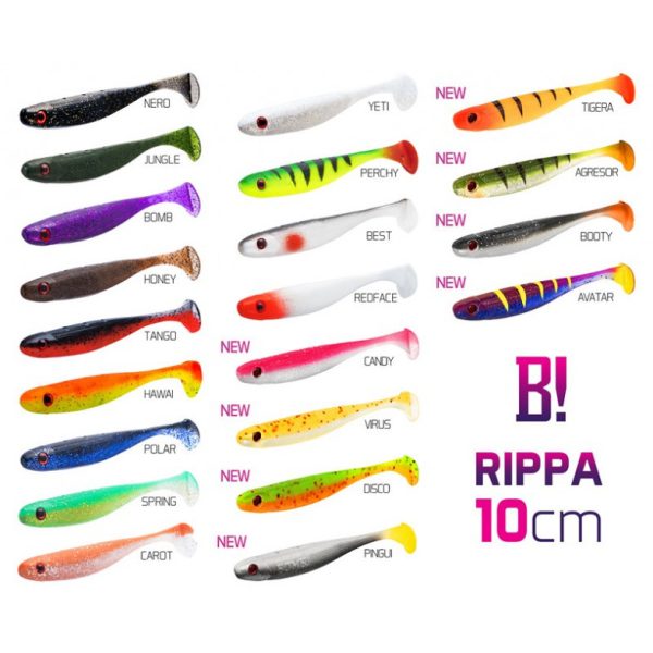 Delphin Top mix BOMB! Rippa bait / 5pcs Rubber artificial bait 10cm