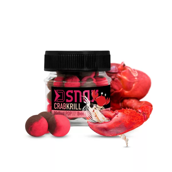 Baiting, feeding - Hookbait - Delphin D SNAX POP bait 8mm Shrimp-Krill Pop Up Feeder Bait
