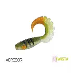Soft bait Delphin TWISTA UVs / 5pcs 8cm/AGRESOR
