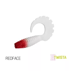 Soft bait Delphin TWISTA UVs / 5pcs 8cm/RedFACE