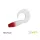 Soft bait Delphin TWISTA UVs / 5pcs 8cm/RedFACE