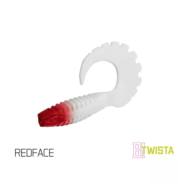 Soft bait Delphin TWISTA UVs / 5pcs 8cm/RedFACE