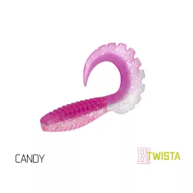 Soft bait Delphin TWISTA UVs / 5pcs 10cm/CANDY