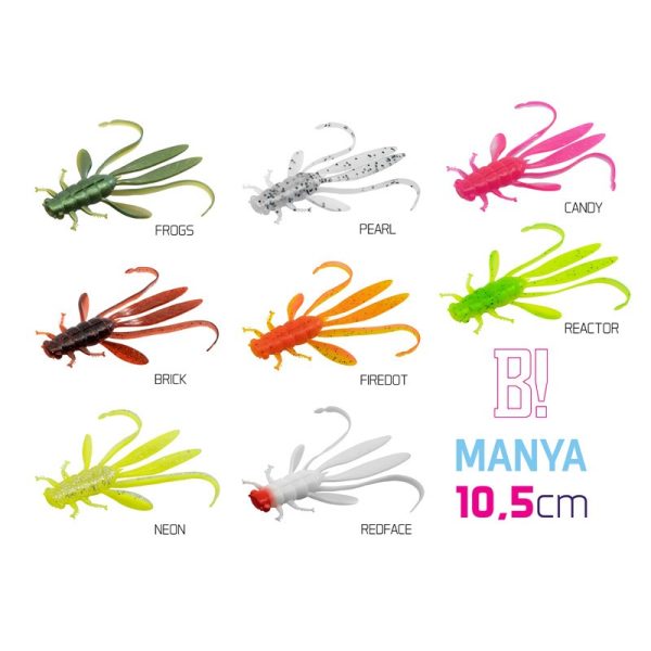 Top mix Delphin MANYA UVs nymph / 5pcs 10.5cm / Yeti+Candy+Firedot+Reactor+Brick