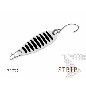 Delphin STRIP Wobbling Spoon Lure 10 7.5gr Zebra