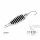 Delphin STRIP Wobbling Spoon Lure 10 7.5gr Zebra