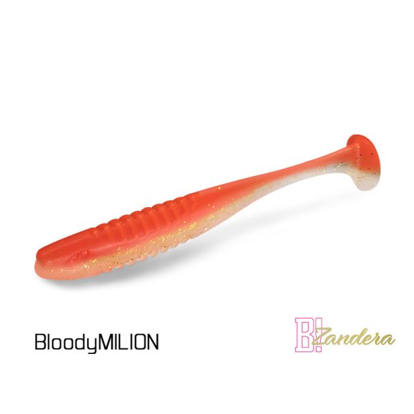 Soft lure Delphin ZANDERA UVs / 5 pcs 10cm/BLOODY MILION