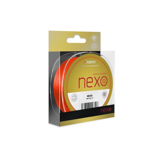 Delphin NEXO 8 / fluo orange 0.18mm 25.6lbs 130m braided mainline