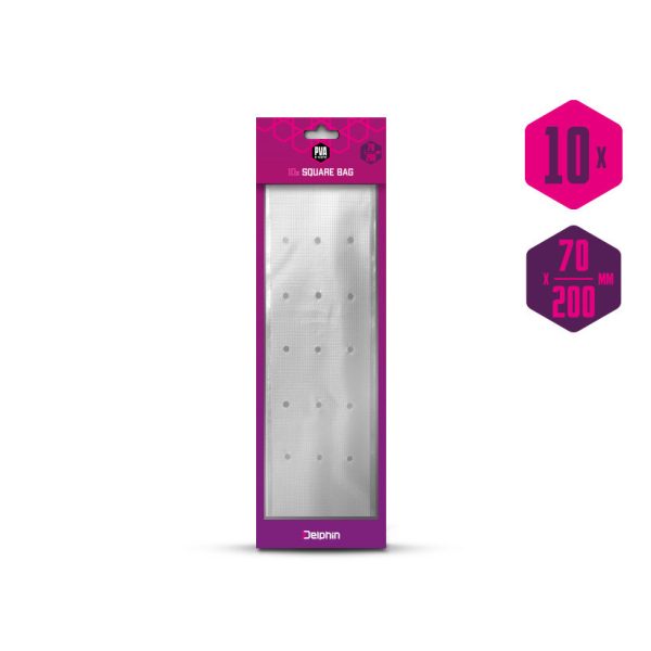 Delphin PVA n tastic PVA bag with holes and fixing tape / 10pcs 200x70mm