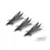 Delphin B!RD Hook TRIPLE / 3pcs black feathers #6