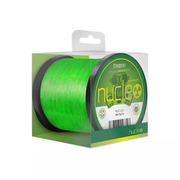 Delphin Nucleo Fluo Green 0.35mm 15000m Carp Monofilament Main Line